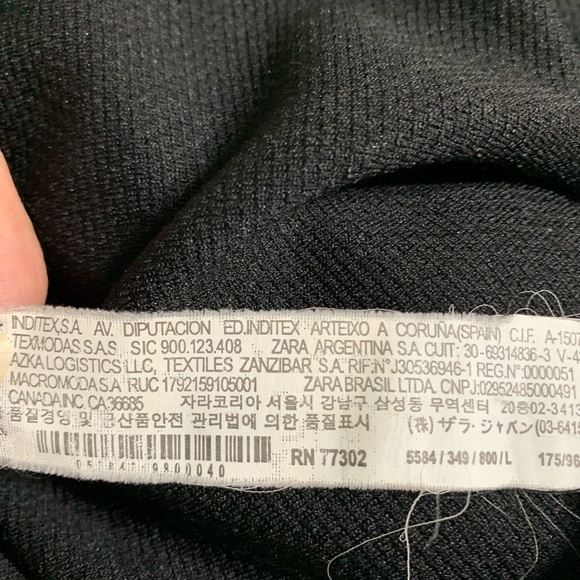 Zara black dress, 3/4 sleeves, size L, good shape - Picture 4 of 5